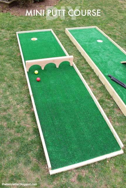 DIY mini putt golf yard game