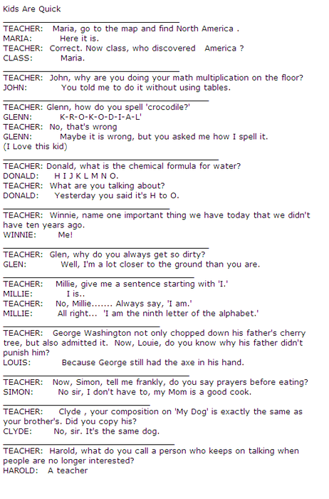 ... Funny conversation between Teacher and Students. Funny qoutes, funny