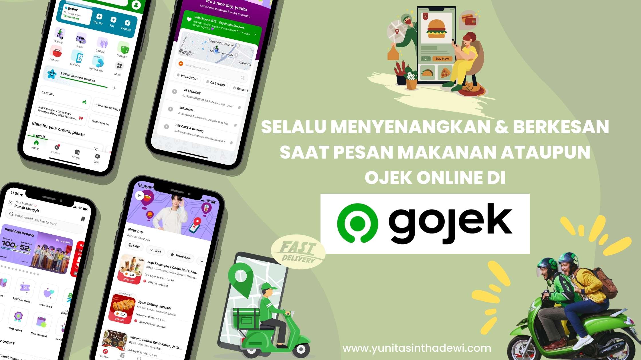 GOJEK,GOFOOD,GORIDE, PESAN MAKANAN ONLINE, PESAN OJEK ONLINE, PENGALAMAN PESAN GOJEK,NAIK GOJEK,GOJEK 24 JAM, ORDER GOJEK,OJEK ONLINE