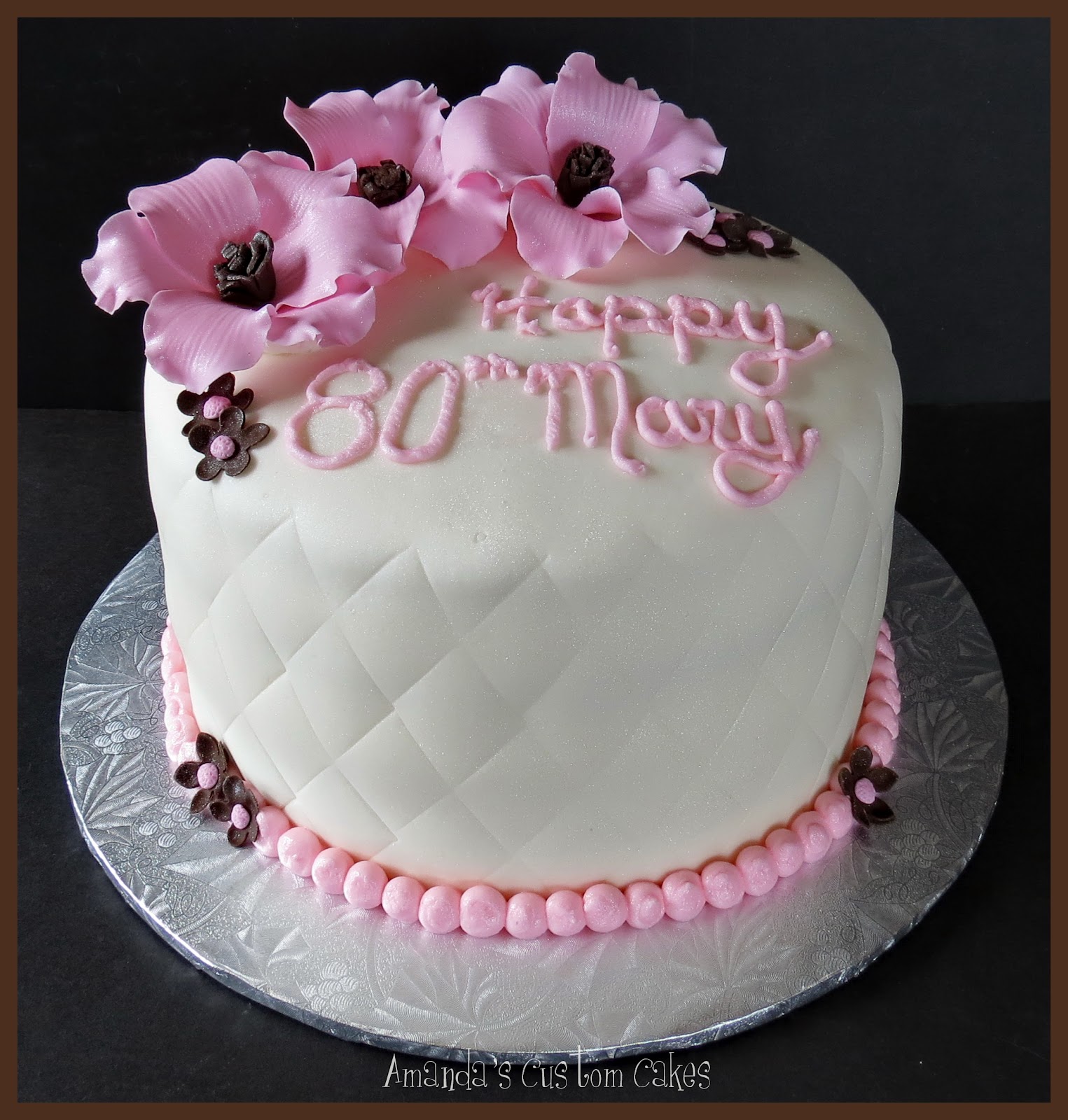 Amanda s Custom Cakes  80th  Birthday  Celebration