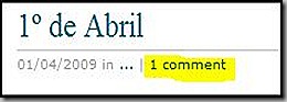 Comentário início do post