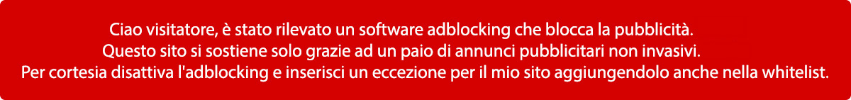 Messaggio AntiAdblock