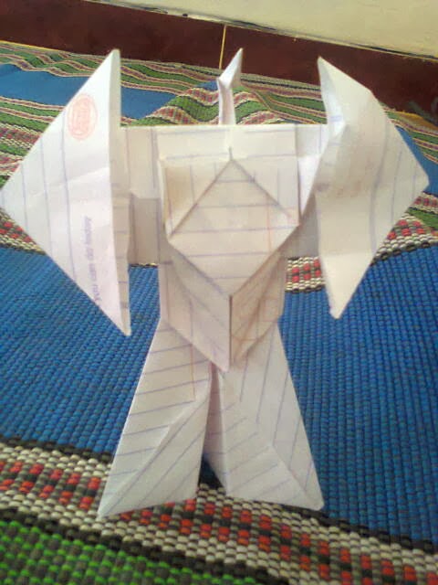  Membuat  robot mainan  dari  kertas 