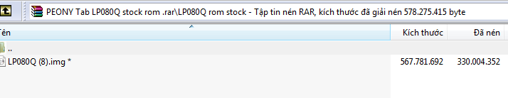 ROM PEONY Tab LP080Q rom stock RKBatchTool  hàn quốc ok