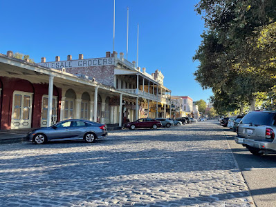 Old Sacramento and cobblestone streets