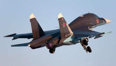Russian SU-34 fighter jets destroy Ukraine's arsenal in Lviv region