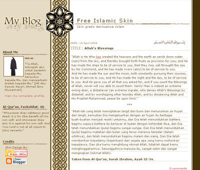 Islamic Skin blogger template