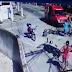 Câmera flagra acidente entre moto e carro em Campos