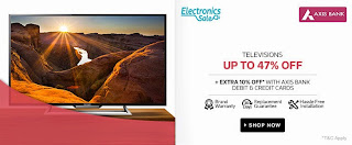 Televisions upto 47% off + extra 10% off - Flipkart