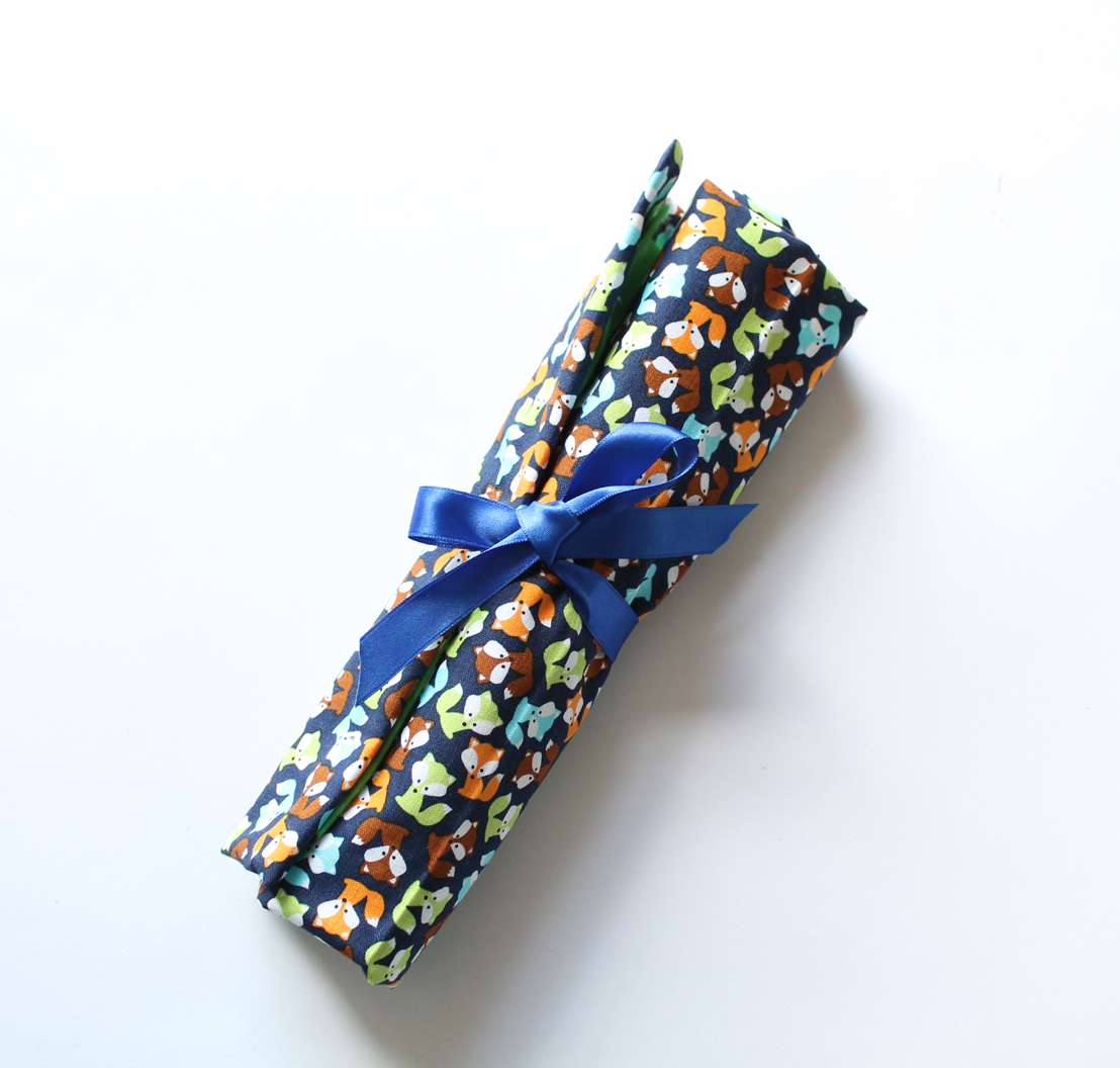 No Sew Pencil Roll Up Tutorial