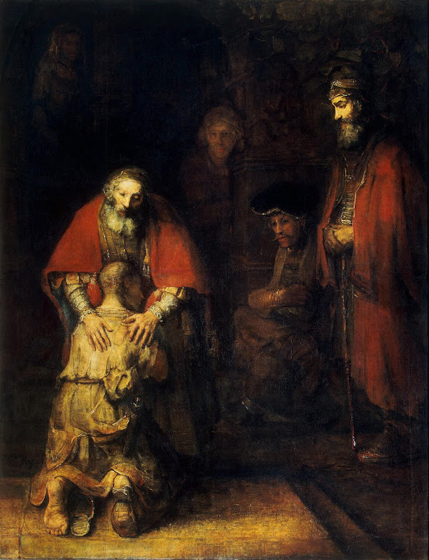 Return of the Prodigal Son by Rembrandt Harmenszoon van Rijn - Religious Paintings from Hermitage Museum