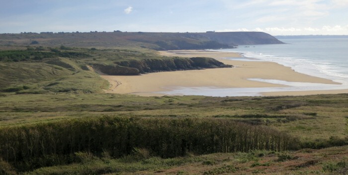 La plage de La Palue à marée basse