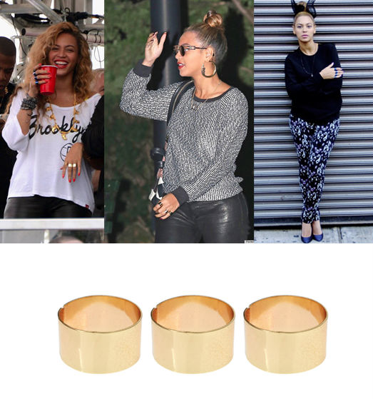 Beyonce  asos plain band rings