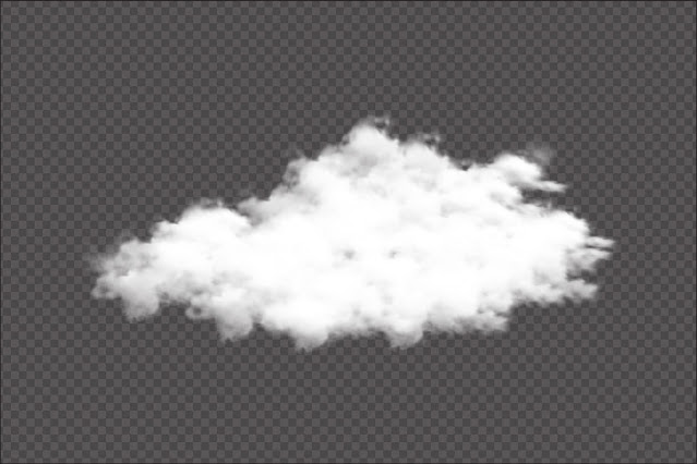 Cloud isolated on dark background vector free download