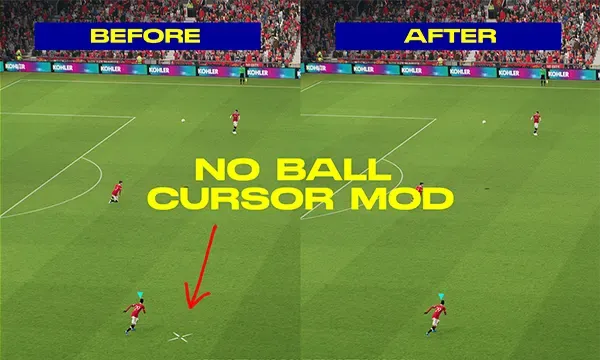 eFootball 2022 No Ball Cursor Mod