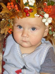 baby thanksgiving autumn ecard