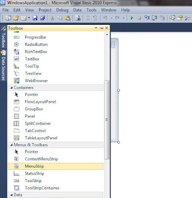 Cara Membuat Menu Pada Visual Basic 2010 / VB.NET