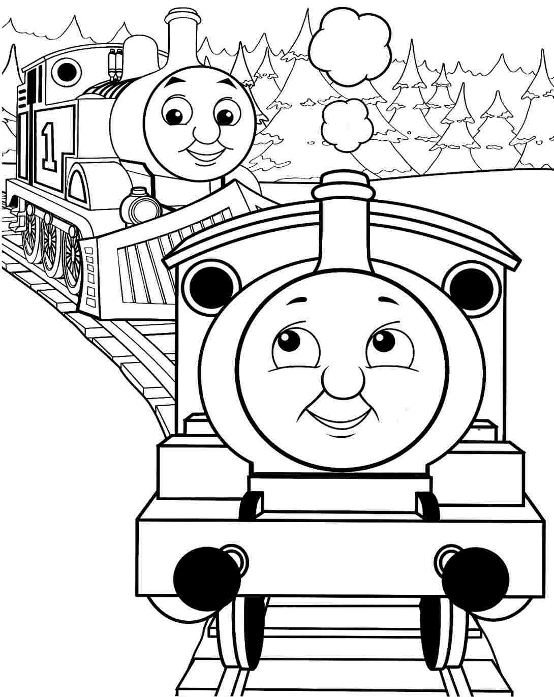 30 Gambar Mewarnai Thomas and Friends Untuk Anak PAUD dan TK