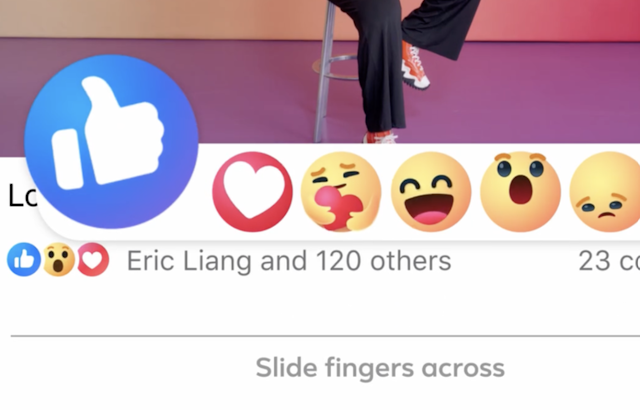 Facebook emoji reactions change color (Meta)