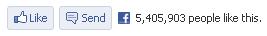 standard facebook like button with send code for blogger 