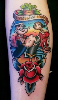 Tatuaje de Popeye y Olivia