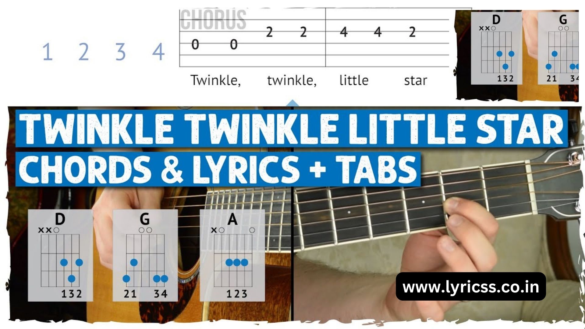 Twinkle Twinkle Little Star Piano and Guitar Song