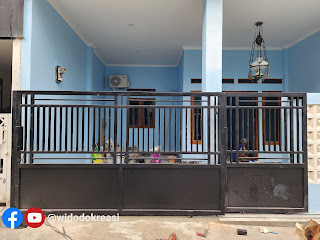 Pintu pagar besi minimalis terpasang di Beji Timur Depok