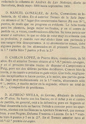 Notas sobre los participantes en el Torneo de Ajedrez para el Campeonato de Barcelona de 1913 (2)