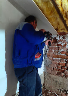 Drilling out for an in-the-wall box