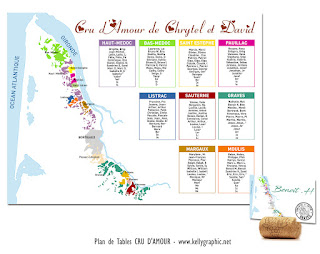 KellyGraphic - Plan de Table Mariage vin Bordeaux