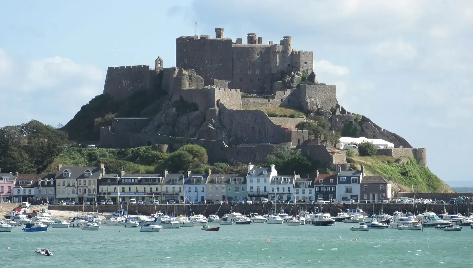 Mount Orgueil from the south