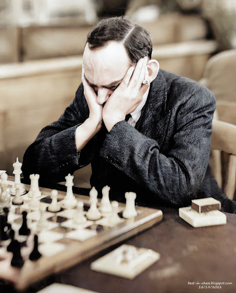 The English chessplayer Willism Winter playing at a tournament in Hastings, England, December 29, 1936.