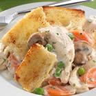 Chicken Pot Pie with Bread Topping