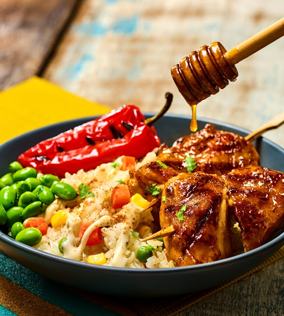 Nando's New Flavorful Everyday Meals, PERi-crackle Pulled Chicken Rice, PERi-honey Chicken Thigh Bowl, PERi-Mac & Cheese, PERi-crackle Wings, food,