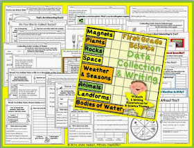 http://www.teacherspayteachers.com/Product/First-Grade-Science-Data-Collection-and-Writing-for-8-Science-Themes-1279232