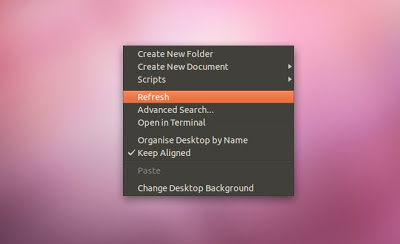 How to Add Refresh Command On Ubuntu 11.10 Desktop Screen As Windows