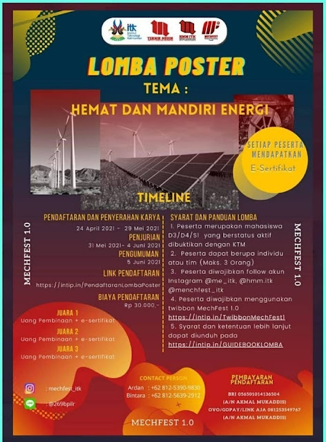 Mechanical Engineering Festival (MECHFEST 1.0) Ada Lomba Esai dan POSTER