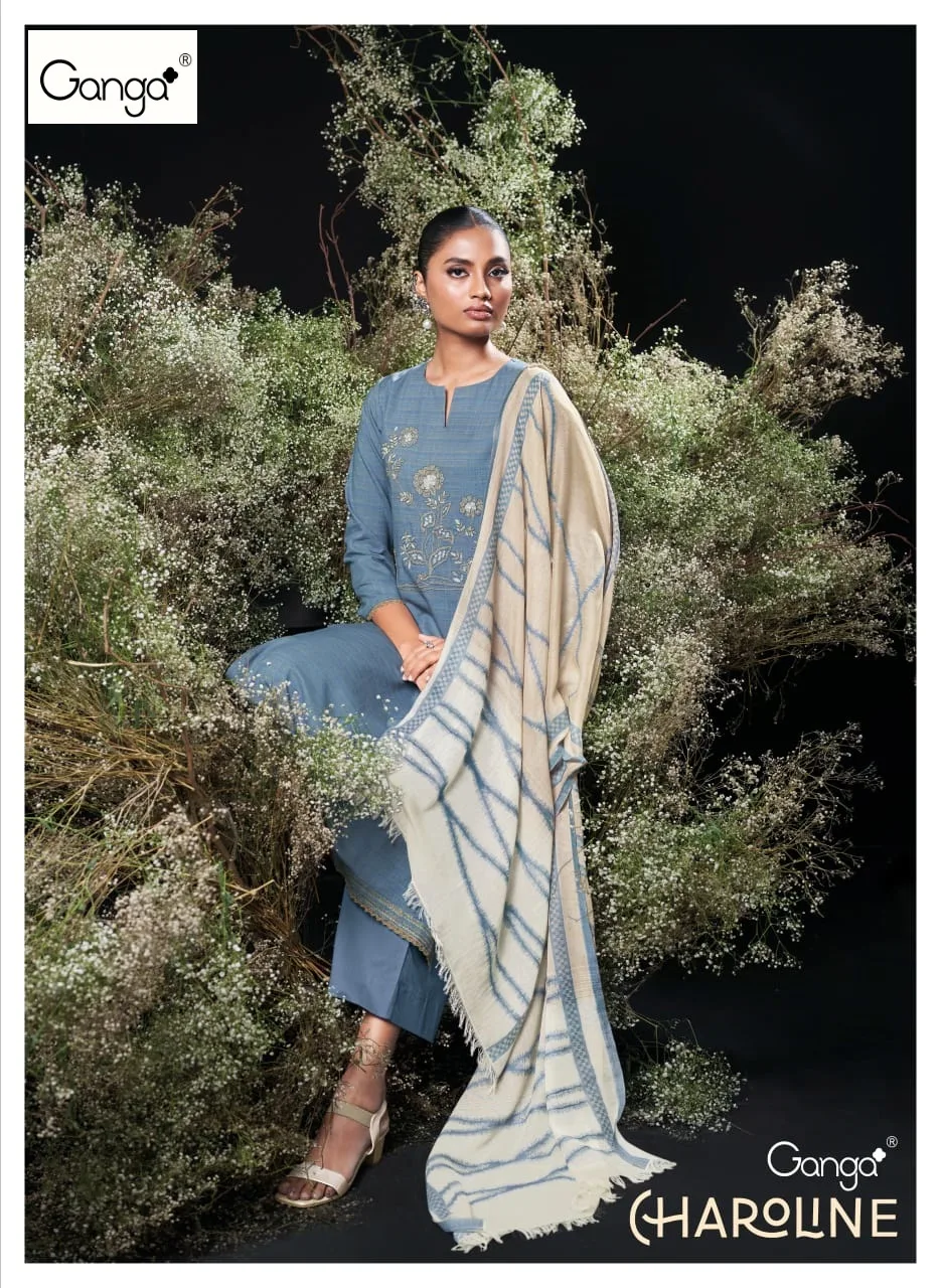 Charoline Ganga Premium Cotton Plazzo Style Suits