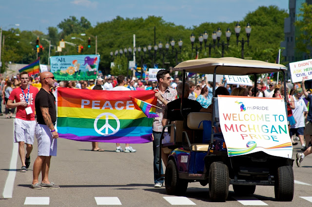 Michigan Pride March to the Capitol 2013, Lansing. by Tammy Sue Allen.