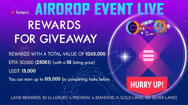 Byepix Airdrop of 50 $EPIX Token Free