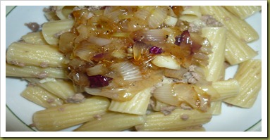 Tortiglioni con ragù bianco e cipollotto caramellato (6)