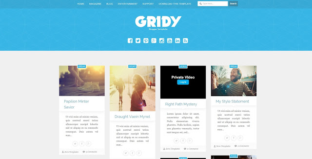 Gridy Blogger Template