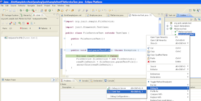 eclipse run junit test case in debug mode