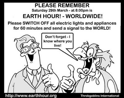 Frank and Ern Cartoon Earth Hour