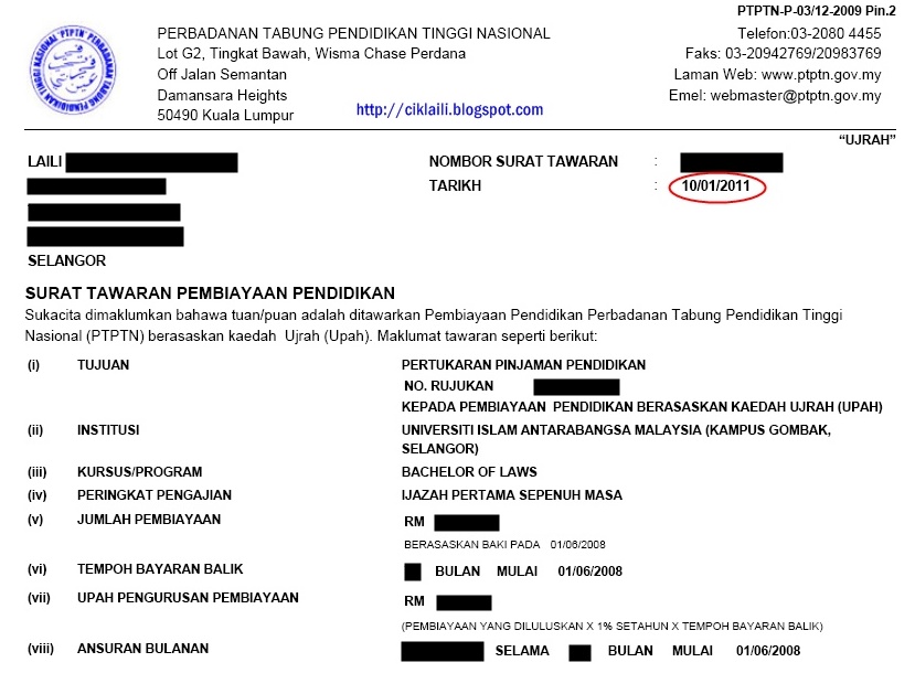 Contoh Surat Melanjutkan Tempoh Surat Tawaran