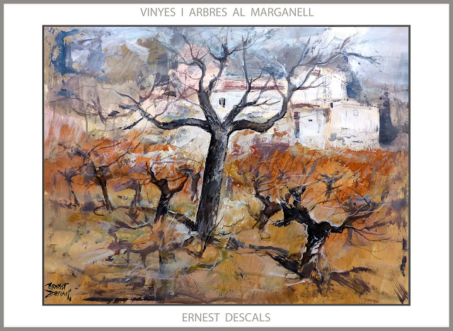 MARGANELL-PINTURA-CATALUNYA-VINYES-ARBRES-PAISATGES-PINTURES-ARTISTA PINTOR-ERNEST DESCALS-