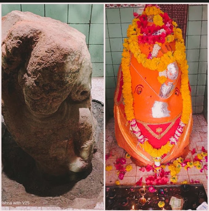 हजारों वर्ष पुरानी हनुमान जी की प्रतिमा ने छोडा चोला   Thousands of years old statue of Hanuman ji left the robe