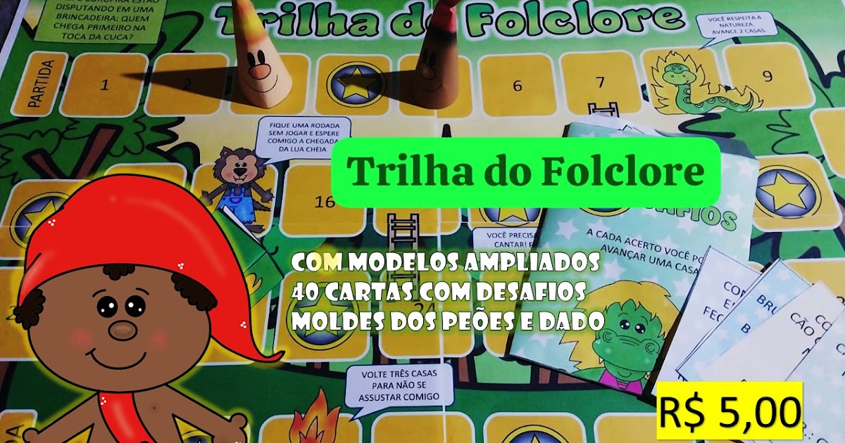 Tabuleiro do jogo educativo  Trilha do Curupira  , arte gr?fica