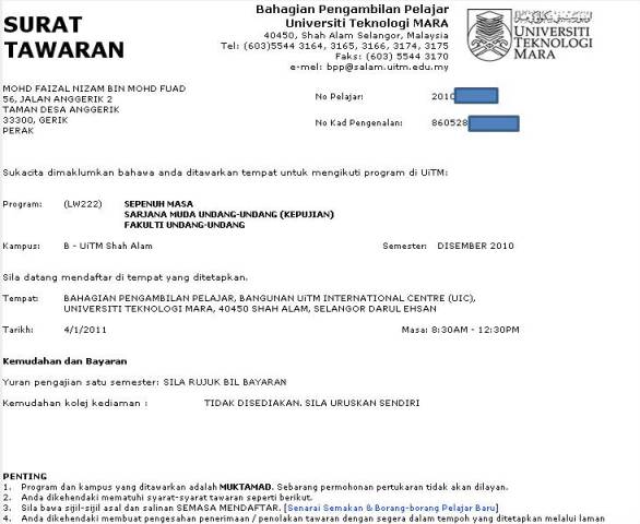 Contoh Offer Letter Bahasa Malaysia - cover letter with ...