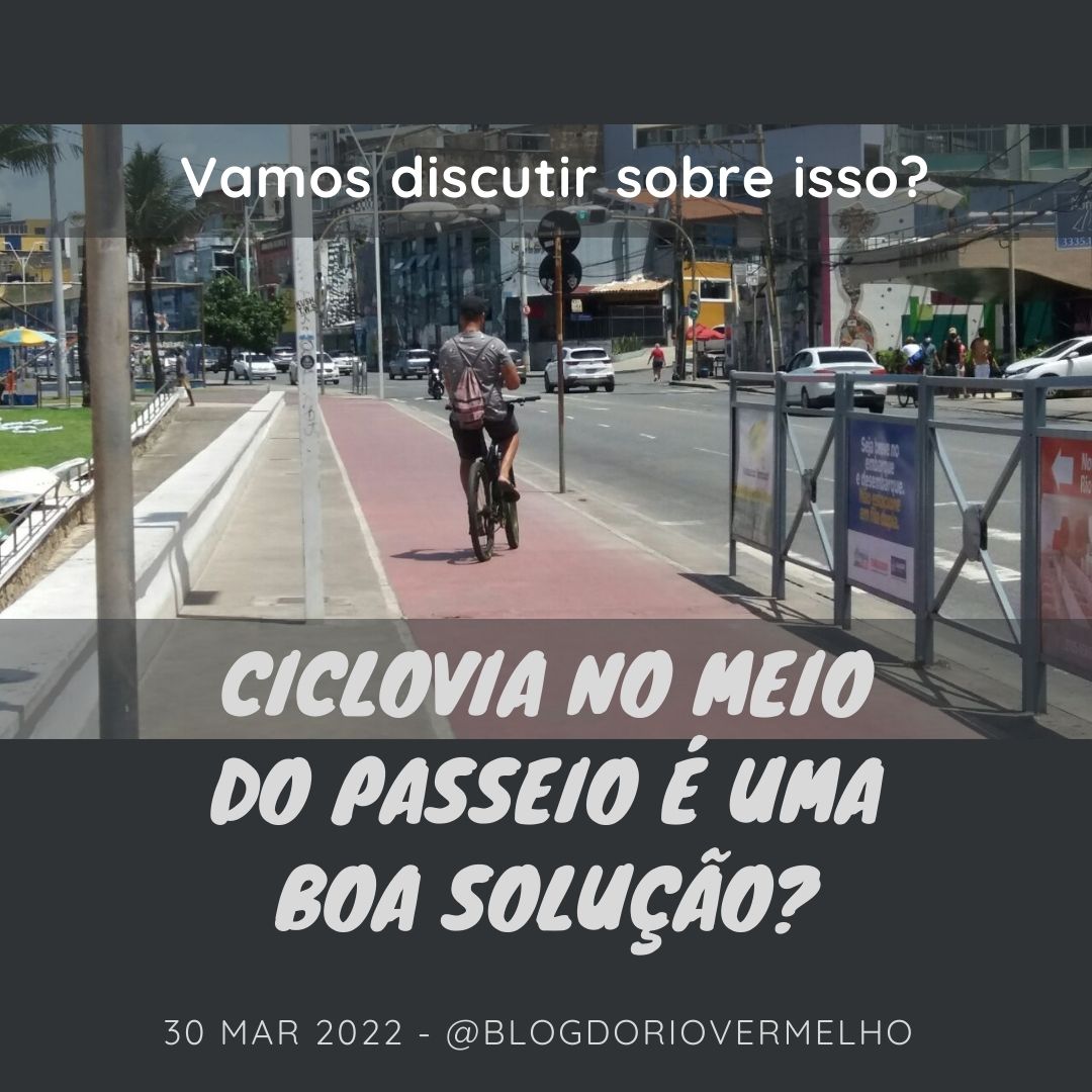 Ciclovia no meio do passeio é uma boa solução?